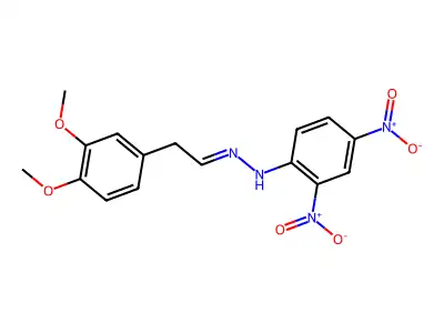 N-[2-(3,4-dimethoxyphenyl)ethylideneamino]-2,4-dinitroaniline structure