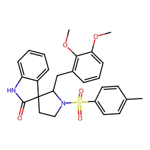 2'-(2,3-dimethoxybenzyl)-1'-[(4-methylphenyl)sulfonyl]spiro[indole-3,3'-pyrrolidin]-2(1h)-one structure