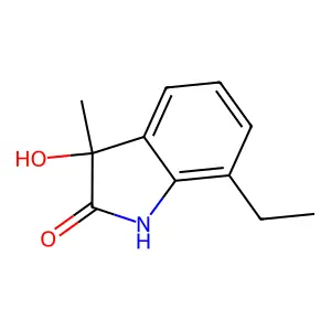 7-ethyl-3-hydroxy-3-methyl-1H-indol-2-one structure