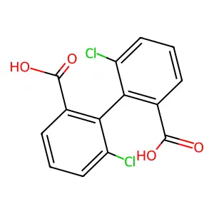 6,6'-Dichloro[1,1'-biphenyl]-2,2'-dicarboxylic acid structure