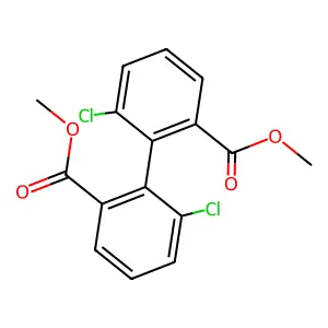 Methyl 3-chloro-2-(2-chloro-6-methoxycarbonylphenyl)benzoate structure