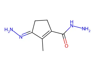 3-Hydrazinylidene-2-methylcyclopentene-1-carbohydrazide structure
