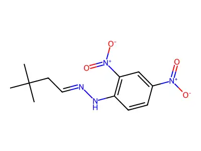 Butanal, 3,3-dimethyl-,2-(2,4-dinitrophenyl)hydrazone structure