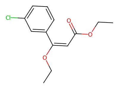 Ethyl 3-(3-chlorophenyl)-3-ethoxyprop-2-enoate structure