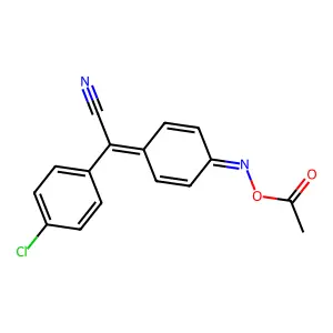 [[4-[(4-chlorophenyl)-cyanomethylidene]cyclohexa-2,5-dien-1-ylidene]amino] acetate structure