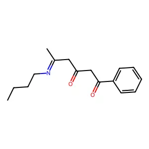 (5E)-5-(Butylimino)-1-phenylhexane-1,3-dione structure