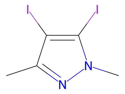 4,5-Diiodo-1,3-dimethylpyrazole structure