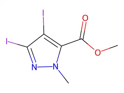 methyl 3,4-diiodo-1-methyl-1H-pyrazole-5-carboxylate structure
