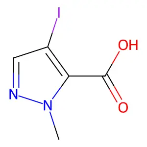 4-Iodo-1-methyl-1H-pyrazole-5-carboxylic acid structure