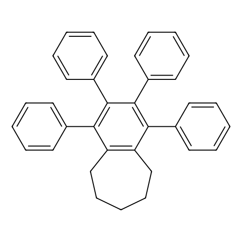 6,7,8,9-Tetrahydro-1,2,3,4-tetraphenyl-5H-benzocycloheptene structure