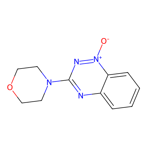 4-(1-Oxido-1,2,4-benzotriazin-1-ium-3-yl)morpholine structure