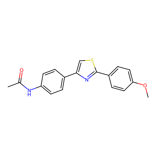 N-(4-(2-(4-Methoxyphenyl)thiazol-4-yl)phenyl)acetamide structure