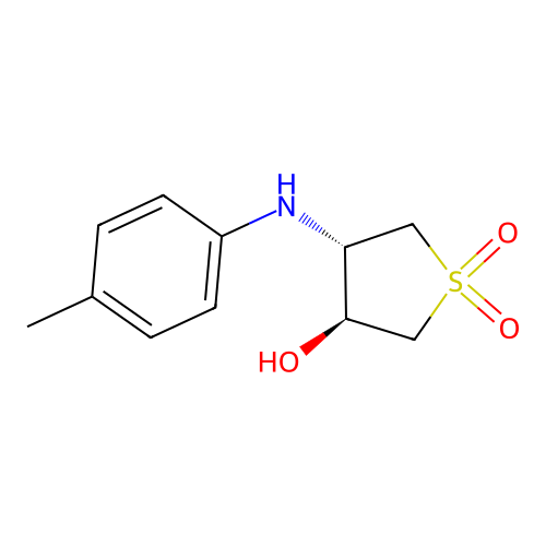 (3S,4S)-4-(4-methylanilino)-1,1-dioxothiolan-3-ol structure