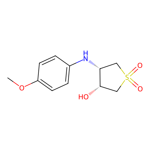 (3R,4S)-4-(4-methoxyanilino)-1,1-dioxothiolan-3-ol structure
