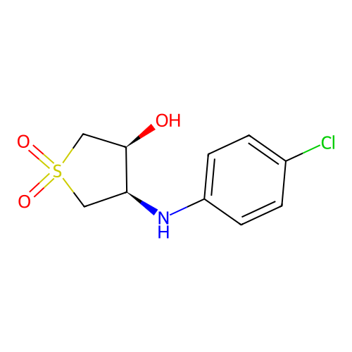 (3S,4R)-4-(4-Chloro-phenylamino)-1,1-dioxo-tetrahydro-1lambda*6*-thiophen-3-ol structure