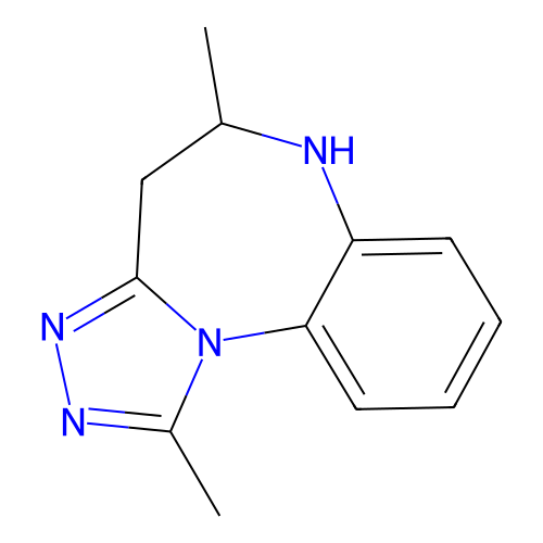 4H-s-Triazolo(4,3-a)(1,5)benzodiazepine, 5,6-dihydro-1,5-dimethyl- structure