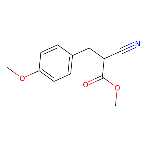 Methyl 2-cyano-3-(4-methoxyphenyl)propanoate structure