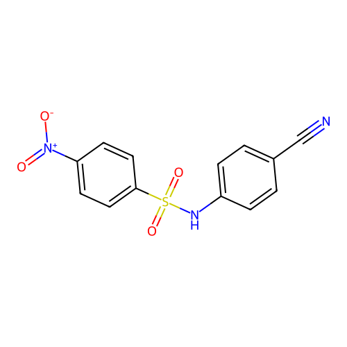 N-(4-cyanophenyl)-4-nitrobenzenesulfonamide structure