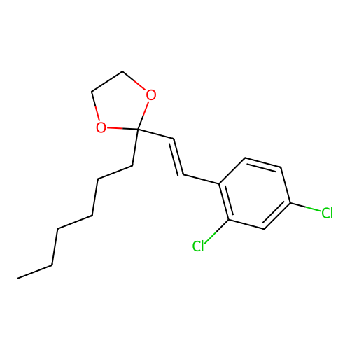 2-[2-(2,4-Dichlorophenyl)ethenyl]-2-hexyl-1,3-dioxolane structure