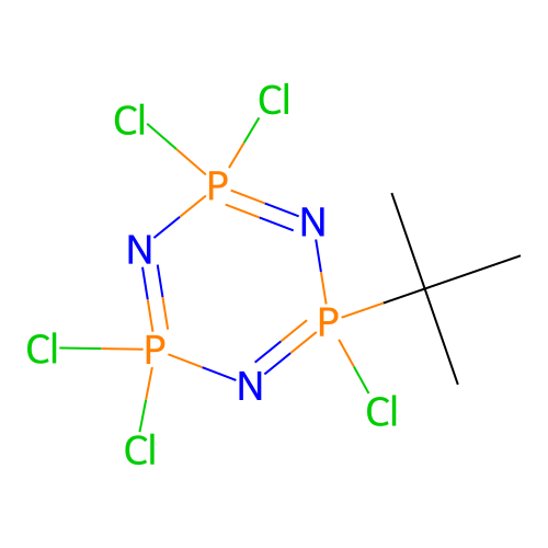 1-tert-Butylpentachlorocyclotriphosphazene structure