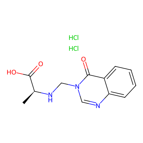 L-Alanine, N-((4-oxo-3(4H)-quinazolinyl)methyl)-, dihydrochloride structure