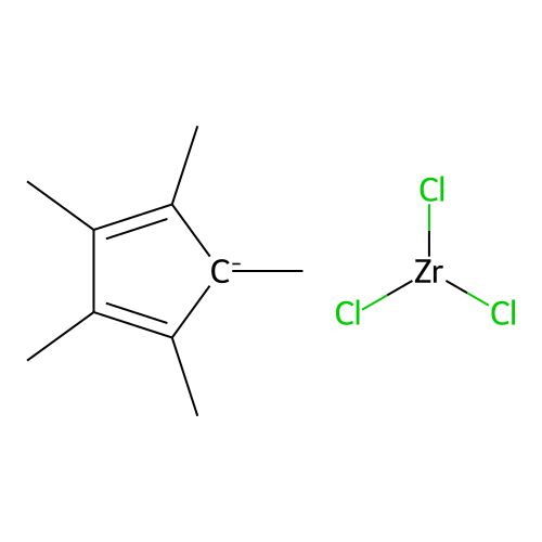 Pentamethylcyclopentadienylzirconium(IV) trichloride structure