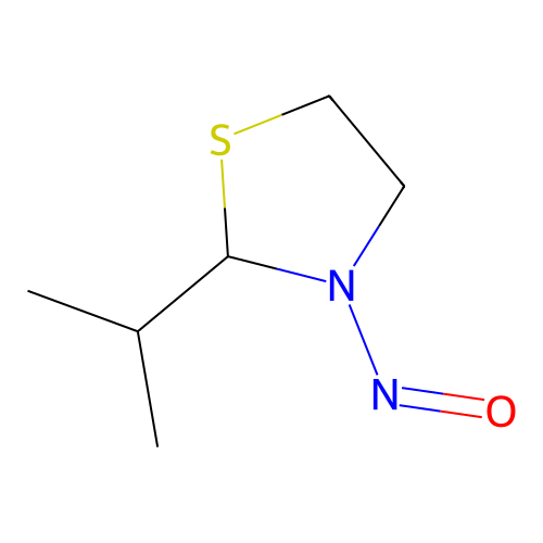 2-Isopropyl-3-nitrosothiazolidine structure