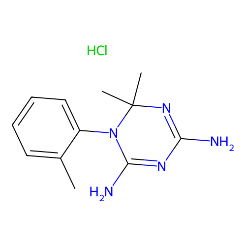 6,6-Dimethyl-1-(2-methylphenyl)-1,6-dihydro-1,3,5-triazine-2,4-diamine structure