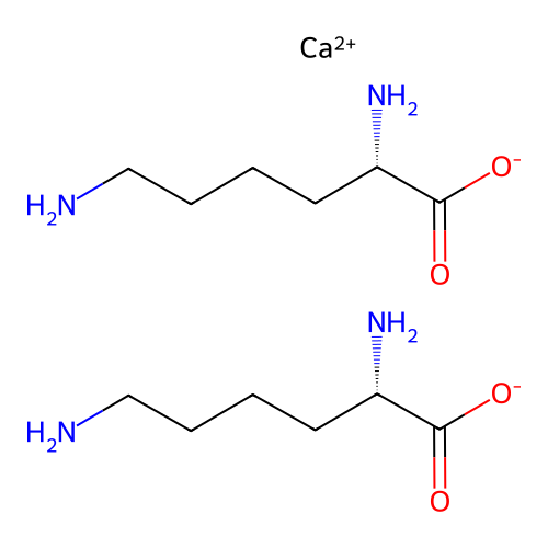 Calcium di(L-lysinate) structure