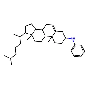 N-Phenylcholest-5-en-3-amine structure