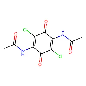 Acetamide, N,N'-(2,5-dichloro-3,6-dioxo-1,4-cyclohexadiene-1,4-diyl)bis- structure