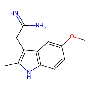 2-(5-methoxy-2-methyl-1H-indol-3-yl)ethanimidamide structure