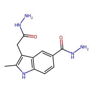 3-(2-hydrazinyl-2-oxoethyl)-2-methyl-1H-indole-5-carbohydrazide structure