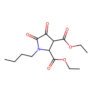 Diethyl 1-butyl-4,5-dioxopyrrolidine-2,3-dicarboxylate structure