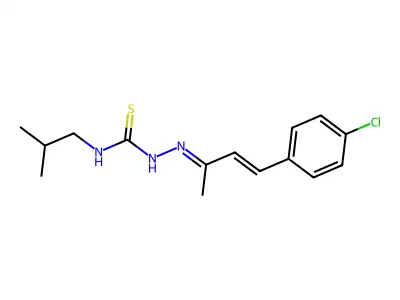 1-[4-(4-Chlorophenyl)but-3-en-2-ylideneamino]-3-(2-methylpropyl)thiourea structure
