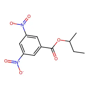 Benzoic acid, 3,5-dinitro-, sec-butyl ester structure