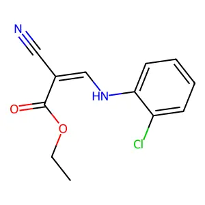 Ethyl 3-(2-chloroanilino)-2-cyanoprop-2-enoate structure
