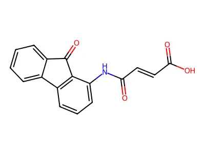 4-Oxo-4-[(9-oxofluoren-1-yl)amino]but-2-enoic acid structure