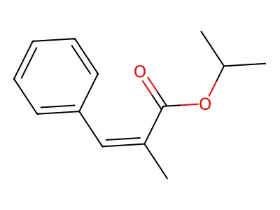 propan-2-yl (2Z)-2-methyl-3-phenylprop-2-enoate structure
