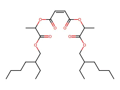 Bis[1-(2-ethylhexoxy)-1-oxopropan-2-yl] but-2-enedioate structure