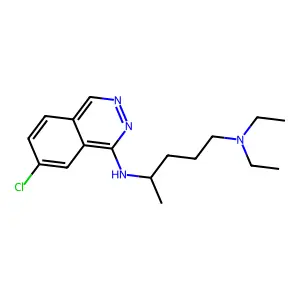 4-N-(7-chlorophthalazin-1-yl)-1-N,1-N-diethylpentane-1,4-diamine structure