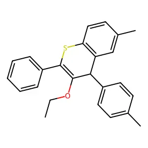 3-ethoxy-6-methyl-4-(4-methylphenyl)-2-phenyl-4H-thiochromene structure