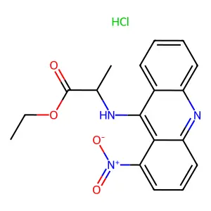 L-Alanine, N-(1-nitro-9-acridinyl)-, ethyl ester, monohydrochloride structure