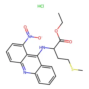 L-Methionine, N-(1-nitro-9-acridinyl)-, ethyl ester, monohydrochloride structure