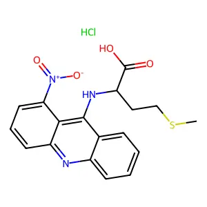 L-Methionine, N-(1-nitro-9-acridinyl)-, monohydrochloride structure