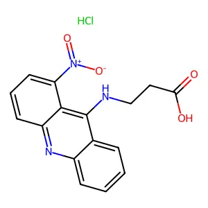 beta-Alanine, N-(1-nitro-9-acridinyl)-, monohydrochloride structure