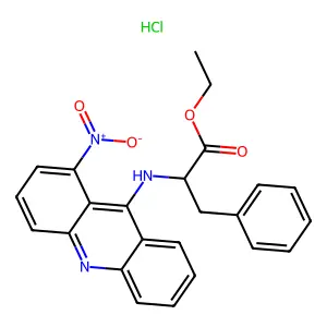 L-Phenylalanine, N-(1-nitro-9-acridinyl)-, ethyl ester, monohydrochloride structure