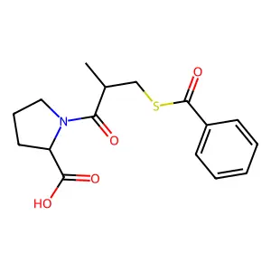 S-Benzoylcaptopril structure