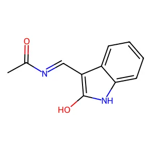 N-[(Z)-(2-Oxo-1,2-dihydro-3H-indol-3-ylidene)methyl]acetamide structure