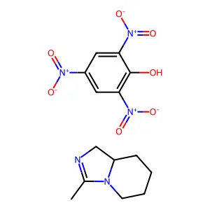3-Methyl-1,5,6,7,8,8a-hexahydroimidazo[1,5-a]pyridine;2,4,6-trinitrophenol structure